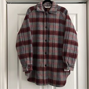 Anian The Loft Floenzia Canadian Made Recycled Wool Heritage Plaid Layer Shacket